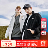 卡帕（Kappa）羊羔绒外套情侣男女立领宽松开衫夹克毛绒香芋紫卫衣 黑色-990 L