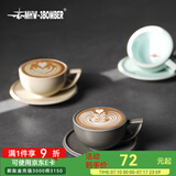 MHW-3BOMBER轰炸机咖啡泽田杯 陶瓷杯意式咖啡杯 专业拿铁艺术拉花杯压纹 【加厚杯口】泽田杯-火山灰280ML