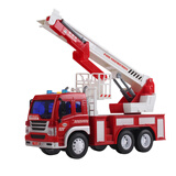 文艺大号儿童玩具车模型惯性消防车云梯车汽车模型仿真救火车男孩子 消防车救援车
