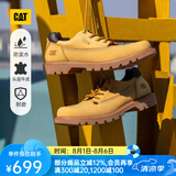 CAT卡特低帮大黄靴休闲皮鞋男士防泼水皮面登山鞋板鞋P111542N3AMC25 黄色 40
