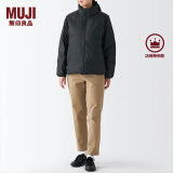 无印良品（MUJI）女式 便携式 立领羽绒夹克羽绒服外套冬季女装女款外衣 黑色 XL （165/92A）