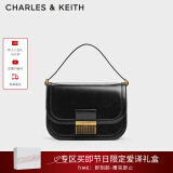 CHARLES&KEITH复古锁扣豆腐包单肩斜挎包包女包生日母亲节礼物CK2-80781400 Black黑色CK2-80782444 S/M
