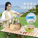 尚官一次性折叠盆便携式旅游洗衣服神器洗脸盆水桶旅行水盆洗衣袋泡脚 卡其色【2个装】大号12L
