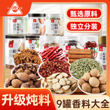  川珍 烧卤香料9罐装 花椒八角桂皮小茴香草果肉蔻丁香干辣椒山奈