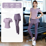 百思绒时尚速干健身运动套装女高颜值瑜伽服防走光短裤户外跑步服训练服