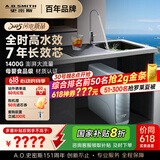 史密斯（A.O.SMITH）佳尼特【新升级】蓝鲸净水器家用厨下式直饮净水机净饮机1200GUltraCR3000AE1 2800AE1升级款