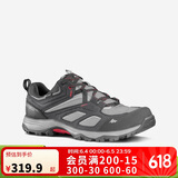 迪卡侬登山鞋防水男户外运动靴QUS男款-黑灰色40 2467913