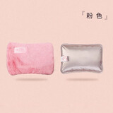 南极人（Nanjiren）暖宝宝热水袋充电防爆暖手宝可爱女生热敷肚子 长毛粉【可拆洗双插手】安全防爆