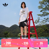 adidas居家拼接运动短裤男装阿迪达斯官方三叶草H09357 黑色/白 S(参考身高:173~178CM)