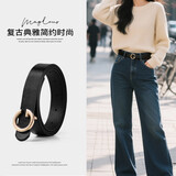 卡帝乐鳄鱼女士皮带牛仔裤休闲裤腰带简约百搭正式自动扣礼物