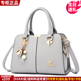 雪爱袋鼠女士包包女包妈妈2025新款女款手提包斜挎包送老婆实用母亲节礼物 浅灰[礼盒+礼品袋+手包卡包]