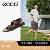 爱步（ECCO）凉鞋男 复古男士运动凉鞋夏天勃肯沙滩鞋男休闲皮凉鞋 科摩500944 可可棕50094402482 41