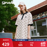 斐乐（FILA） FUSION潮牌女子连衣裙夏新款时尚宽松POLO领连身裙 乳糖色-BG L