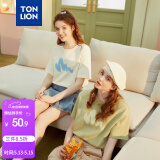 唐狮（TonLion）2025短袖T恤女半袖体恤chic宽松上衣