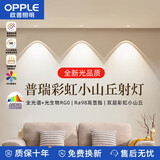欧普照明彩虹双眼皮小山丘射灯LED家用客厅嵌入式聚光灯背景墙洗墙灯 5W-白光6000k-【开孔7-8CM】