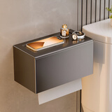 百字卫生间纸巾盒厕所抽纸盒置物架卷纸架挂壁式浴室免打孔卫生纸盒