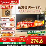 美的（Midea）微波炉烤箱一体机 小型家用20升微波炉  光波加热 钻石背板（M1-L201B）