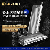 SUZUKI铃木半音阶口琴12孔原装进口SIRIUS天狼星S-48S高级成人演奏款