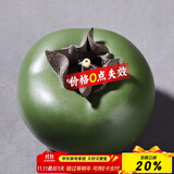 容山堂紫砂小柿子茶宠摆件事事如意家用可养功夫茶具茶桌茶玩配件 紫砂仿生茶宠摆件-翠青