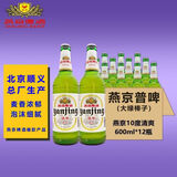 燕京 啤酒 10度清爽 燕京普啤 大绿棒子 北京顺义生产 600ml*12瓶
