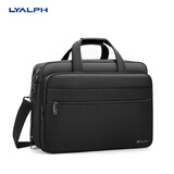 LYALPH公文包防水超大容量15.6英寸19尼龙牛津布电脑手提男士单肩文件包 黑色15.6寸-6011款 加厚0英寸