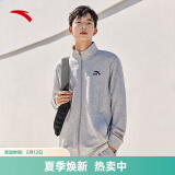 安踏（ANTA） 运动外套上衣男2024年秋季新款男士运动外套休闲时尚针织上衣男 【针织上衣】BC17灰花灰 M/男170cm