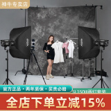神牛（Godox） SL150W三代直播间补光灯LED摄影灯儿童常亮灯太阳灯影视灯美颜灯影棚视频灯 【套装6】SL150III两灯套装【配柔光箱】 白光版