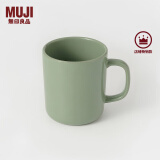无印良品（MUJI）炻瓷 马克杯 家用水杯 陶瓷杯 咖啡杯 办公室 薄荷绿 500ml