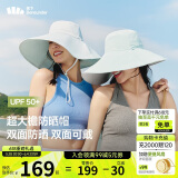 蕉下（beneunder）遮阳帽子女双面倍护渔夫帽防晒帽大檐防紫外线AL500蓝