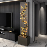 水之缘轻奢摆件大落地流水客厅电视柜旁摆件喷泉摆设工艺品水景循环水 【璀璨时光L】长43*宽25*高172cm