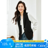 梵希蔓马甲西装外套女外穿小坎肩2025年春秋装叠穿马夹 V8227 黑色 S