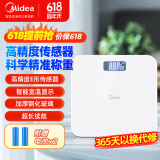 美的（Midea）体重秤体重称家用家用健康秤电子秤高精度称重计电子秤人体高精度智能体重称健身减肥运动D2