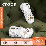 卡骆驰crocs洞洞鞋贝雅男鞋女鞋轻便耐磨一脚蹬拖鞋休闲鞋|10126 白-100 36 /37(220mm)