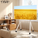 TAZD 移动电视支架（32-75英寸）视频会议智慧屏推车显示器通用落地支架挂架办公会议教学商展适用 【42-86英寸】艺术支架丨人字形奶酪白