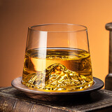 青苹果水晶玻璃威士忌洋酒杯230ml6只 清酒啤酒调酒玻璃杯水杯观山杯