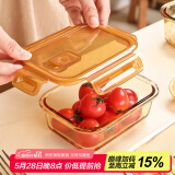 格娜斯玻璃冰箱保鲜盒微波炉迷你小餐饭盒学生上班族便当盒长方形密封碗