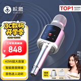 权盟K歌麦克风 话筒音响一体自带声卡麦克风家庭ktv音响套装 无线家用户外唱歌直播录歌卡拉OK 【性价比推荐】标准版无U段     40W超大音量