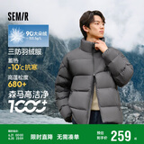 森马（Semir）轻松羽绒|羽绒服男冬季三防外套厚款立领面包服109724113102