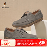 暇步士（Hush Puppies）休闲皮鞋男士软底德比百搭乐福鞋W1D44AM3 灰色 43