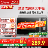 美的（Midea）微波炉经典升级款M2A 家用小型20升平板式易清洁快捷双旋钮高效速热杀菌除味以旧换新