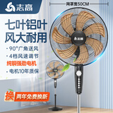志高（CHIGO）电风扇落地扇家用台式夏天小宿舍遥控立式摇头工业大风力电扇 20英寸强劲风铝叶【纯铜加长线款】