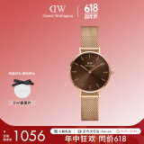 丹尼尔惠灵顿（DanielWellington）DW手女表 全新配色钢带女士手表 时尚欧美表520礼物DW00100476