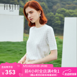 FINITY夏季新款毛针织衫蝙蝠袖时尚气质宽松温柔上衣女 白色 L