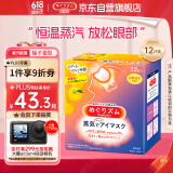 花王（KAO）美舒律蒸汽眼罩/热敷贴12片柚子香睡眠贴进口清香淡雅