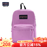 JANSPORT杰斯伯书包轻便双肩包男女26L旅行包简约背包电脑包学生校园 4QUT7S4玫瑰粉/丁香紫-侧边袋