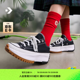 匡威（Converse）官方 Run Star Hike低帮帆布流星厚底鞋黑色168816C 黑色/168816C 35
