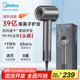 美的（Midea）吹风机家用负离子大功率不伤发 电吹风高速护发吹风机吹卷套装风筒 39亿等离子护发 杀菌除螨 30亿离子升级款99%除马拉色菌自动降温智能自清洁 父亲节礼物送爸爸生日送女生妈妈老人老婆