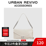 URBAN REVIVO秋季款女士大容量单肩斜挎包UAWB40305 米白