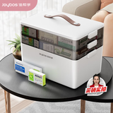 佳帮手药箱 家用大号医药箱家庭装多功能药品收纳盒医疗箱 白色2层