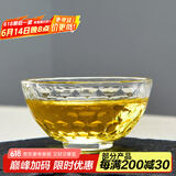 瓷牌茗 玻璃茶杯双层小杯子耐热水杯透明品茗杯带把茶杯子功夫茶具 水晶玻璃杯-65ML